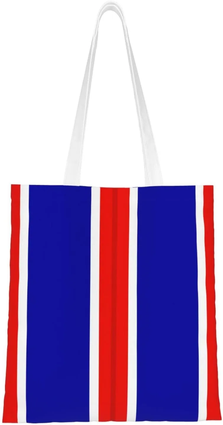 Outstanding Unit Ribbon Tote Bag for Women Canvas Shopping Bags Reusable Large Capacity Casual Shoulder Handbags Grocery Bags DIY Gift Bags