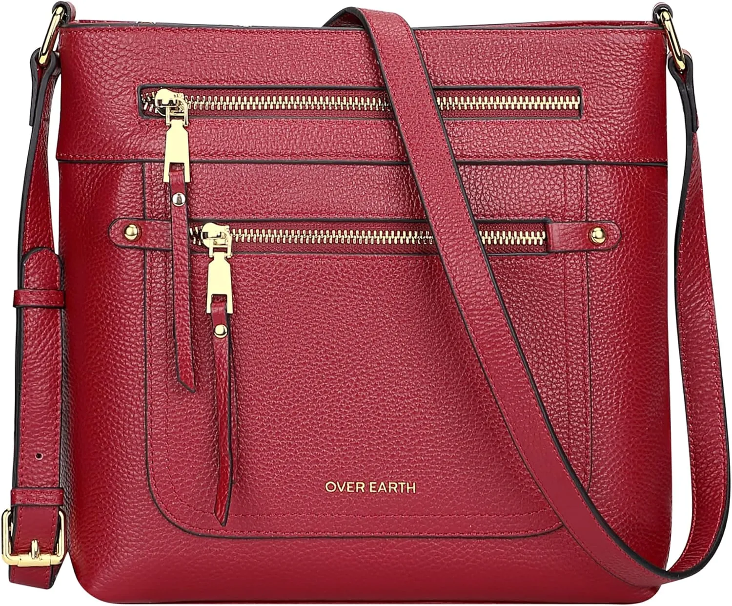 Over Earth Crossbody Bags for Women Leather Purses for Ladies with Multiple Pockets