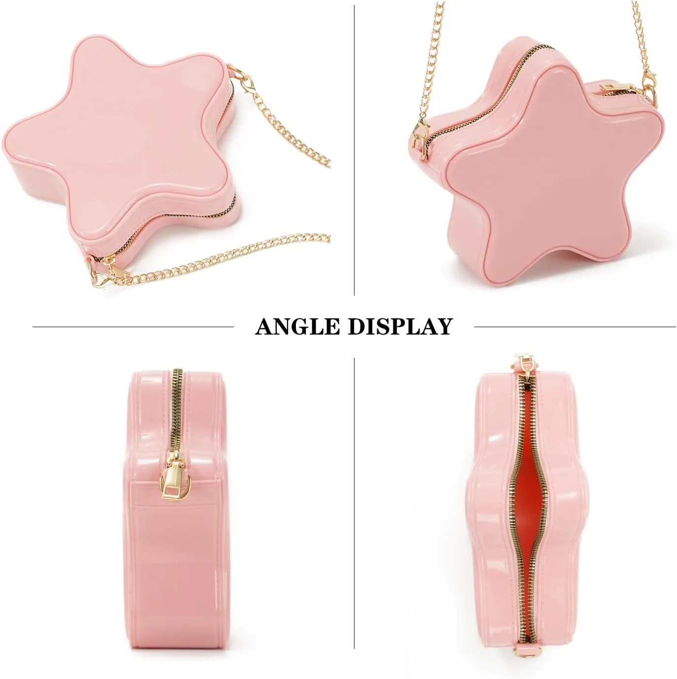Oweisong Mini Star Fun Purses for Women Unique Novelty Crossbody Shoulder Bag Cute Leather Handbag Messenger Bag Chic Wallet