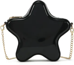 Oweisong Mini Star Fun Purses for Women Unique Novelty Crossbody Shoulder Bag Cute Leather Handbag Messenger Bag Chic Wallet