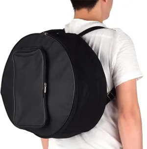 Oxford 13-14 Inch Snare Drum Bag with Adjustable Strap, Tambourine Carrying Backpack, Percussion Instruments Transport Accessories, Drumstick Pocket