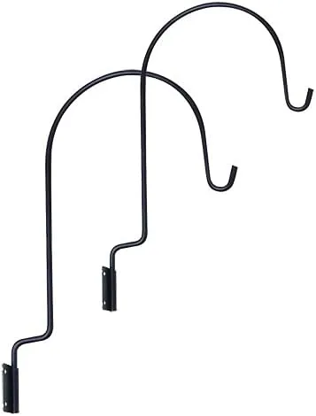 Panacea Deck Hanger Hooks, Black, 8.75" Hangers, Pack of 2