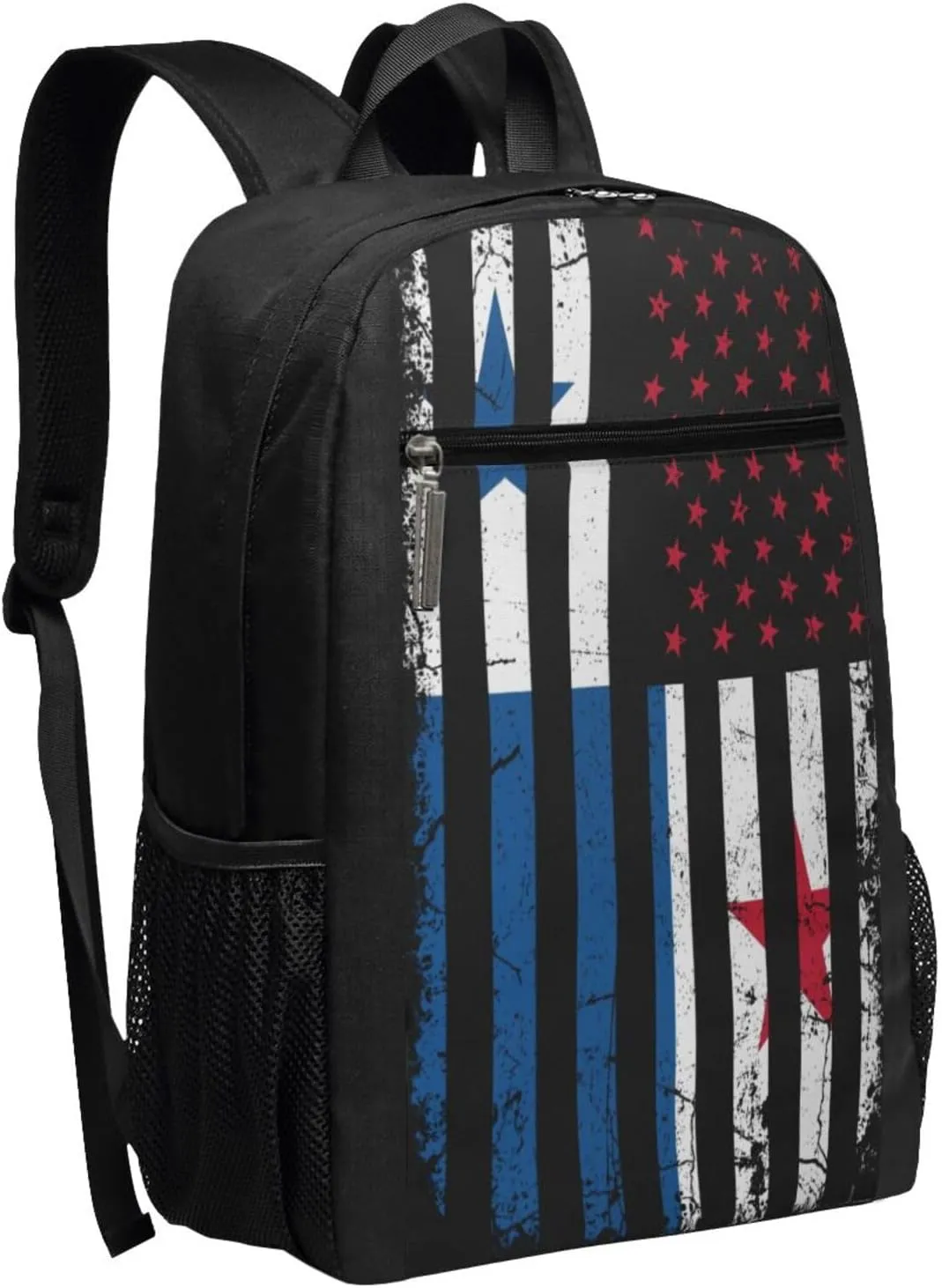 Panamanian American Flag Panama America Roots Casual Backpacks Sports Backpack Large Capacity Travel Rucksack Laptop Daypack with Multi-Pockets Adjustable Strap Work Bag for Hiking