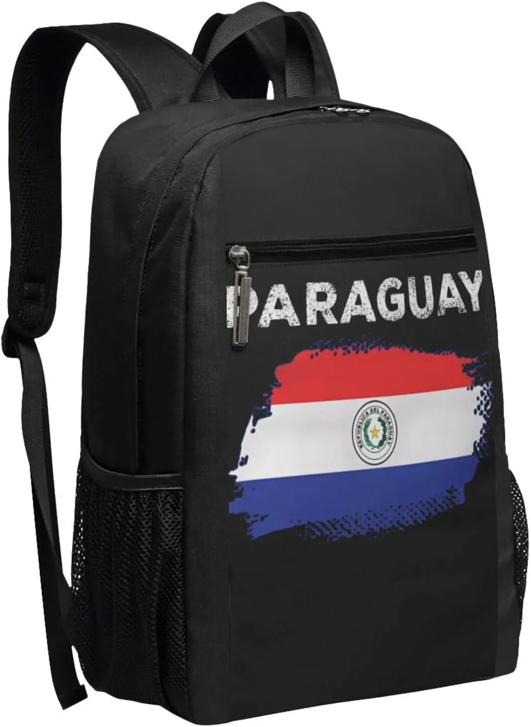 Paraguay Flag Proud Paraguayan Roots Casual Backpacks Sports Backpack Large Capacity Travel Rucksack Laptop Daypack with Multi-Pockets Adjustable Strap Work Bag for Hiking