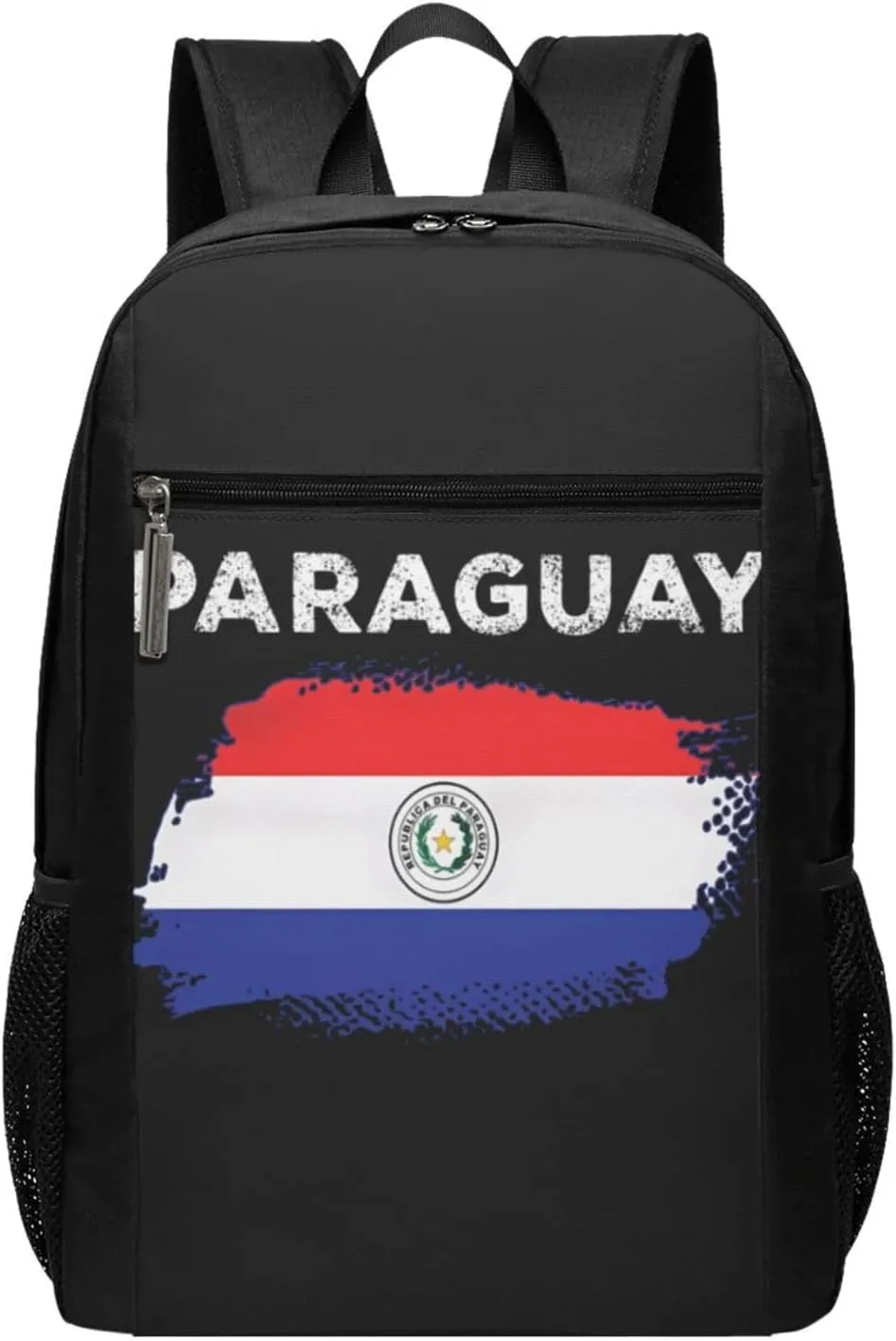 Paraguay Flag Proud Paraguayan Roots Casual Backpacks Sports Backpack Large Capacity Travel Rucksack Laptop Daypack with Multi-Pockets Adjustable Strap Work Bag for Hiking