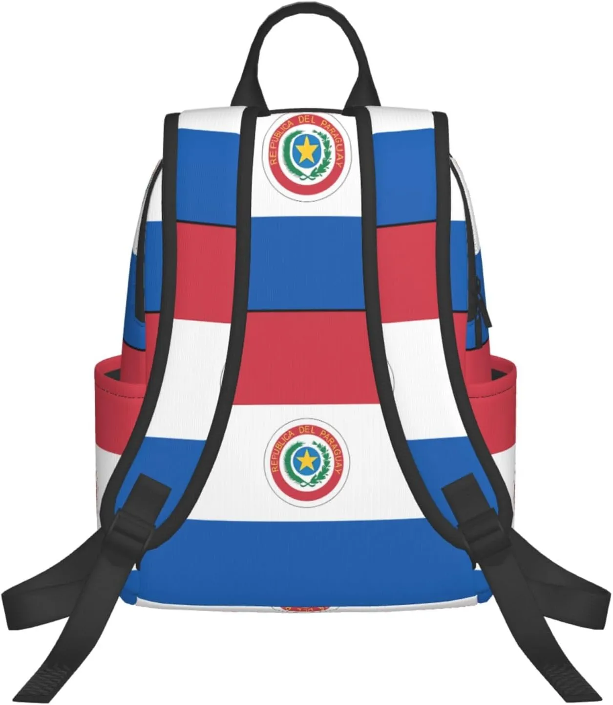Paraguay Paraguayan Flag Travel Backpacks Casual Laptop Backpack Sport Rucksack Large Capacity Daypack Multi-Pockets Adjustable Strap Bag for Working Hiking