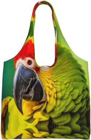 Parrot bird close-up Printed Shoulder Bag - Suitable for sturdy canvas bags, shopping bags