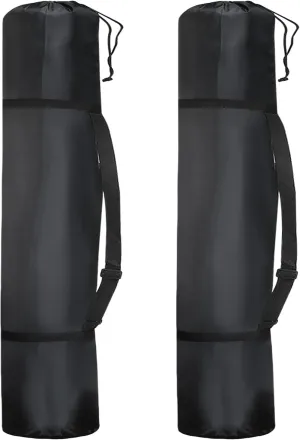 PATIKIL 51 Inch Tripod Monopod Case Bag, 2 Pack Nylon Camping Foldable Tripod Carry Case Storage Bag with Shoulder Strap for Outdoor Travel, Black