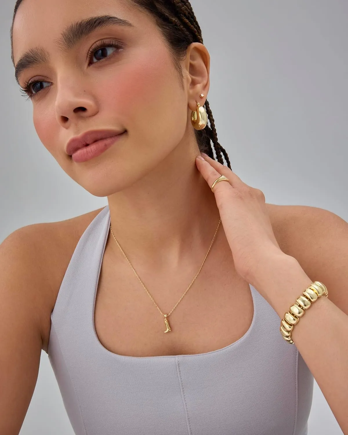 PAVOI Adjustable Whimsical Gold Charm Necklace for Women, 14K Gold Plated Cute Dainty Pendant Necklaces with Charms Set, Hypoallergenic Chain Trendy Cubic Zirconia Heart Religious Sports Pearl Pendant