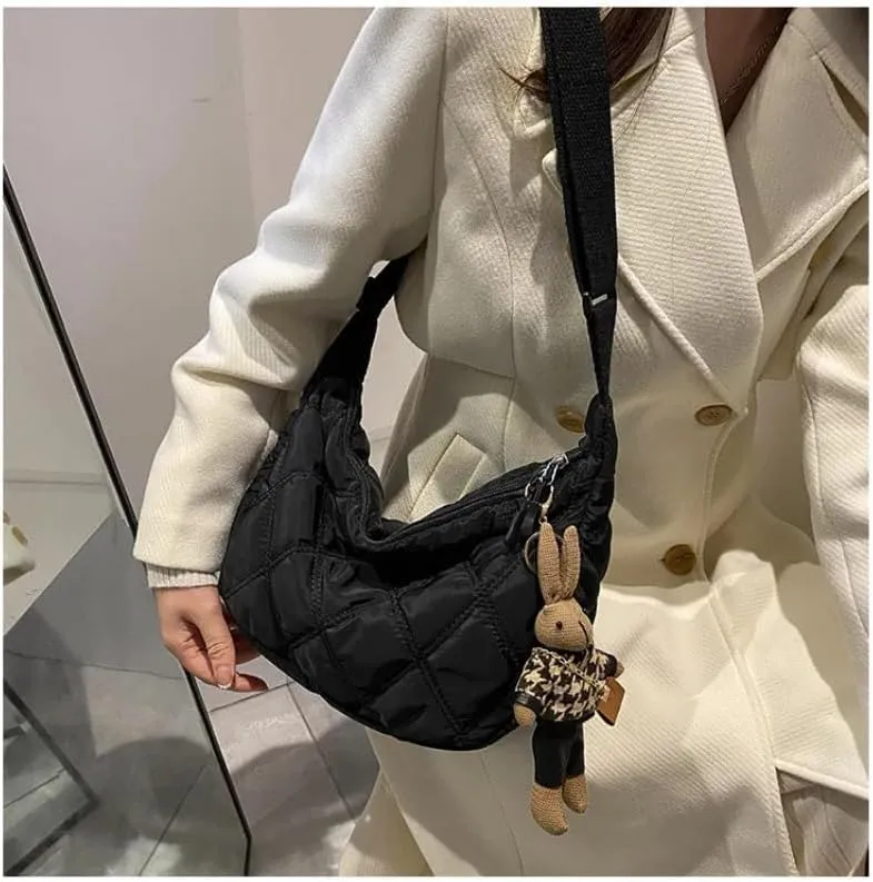 Pbkabiug Embroidery Crossbody Bags for Women Large Capacity Handbags Shoulder Messenger Bag Female Handbag Dumpling Purse