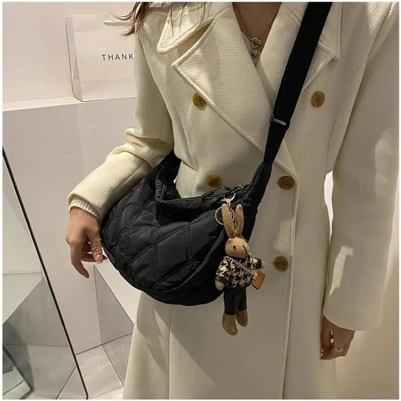 Pbkabiug Embroidery Crossbody Bags for Women Large Capacity Handbags Shoulder Messenger Bag Female Handbag Dumpling Purse