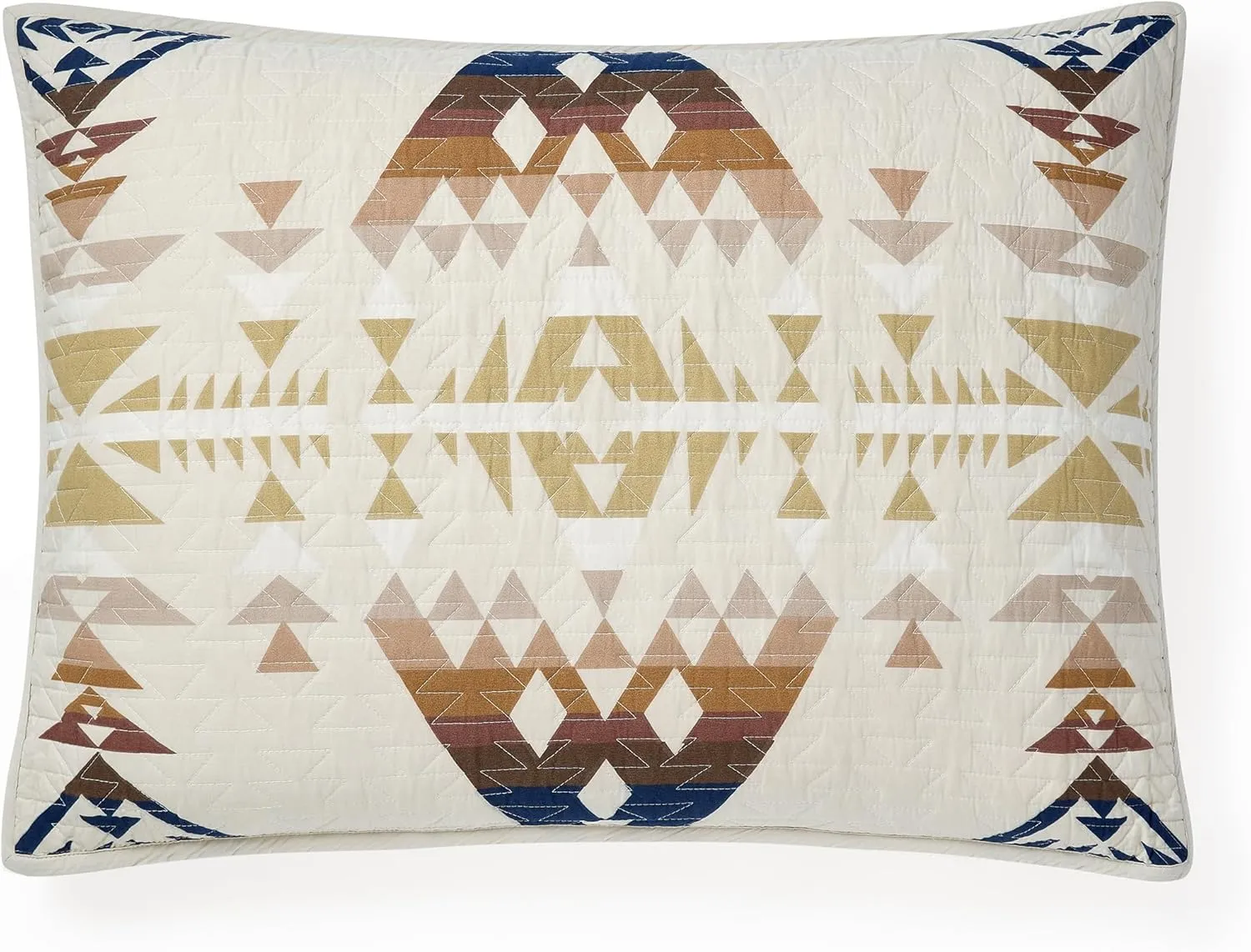 PENDLETON Diamond Peak King Coverlet Set, Modern Geomeric Farmhouse Home Décor, Soft Cotton Machine Washable Bedding Comforter Set, Rustic Home Décor, King, Ivory