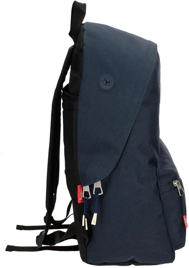 Pepe Jeans Dikran Koffer-Set, starr, ABS-Kombinationsverschluss, seitlich, Blue, Backpack 44