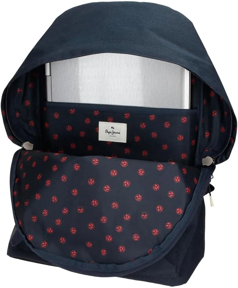 Pepe Jeans Dikran Koffer-Set, starr, ABS-Kombinationsverschluss, seitlich, Blue, Backpack 44