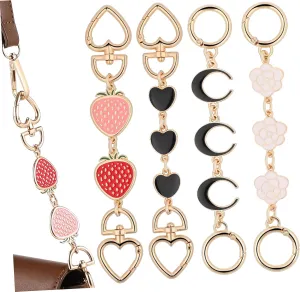 PERSELOSO 4Pcs Purse Chain Extender Stylish Bag Chains with Easy Attachment for Handbags Shoulder Bags Crossbody Bags Durable Construction for Enhanced Comfort