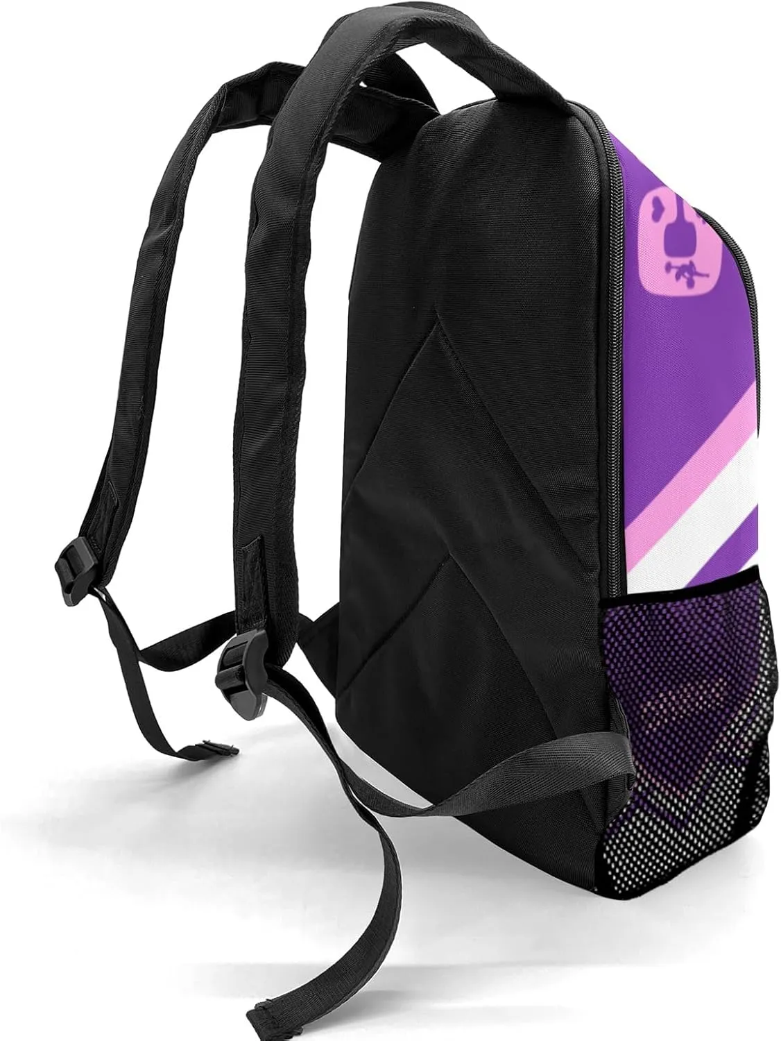Personalized School Bags Cheer Star Cheerleaders Purple Backpack Custom Name Daypack Book Bag for Camping Sports Present