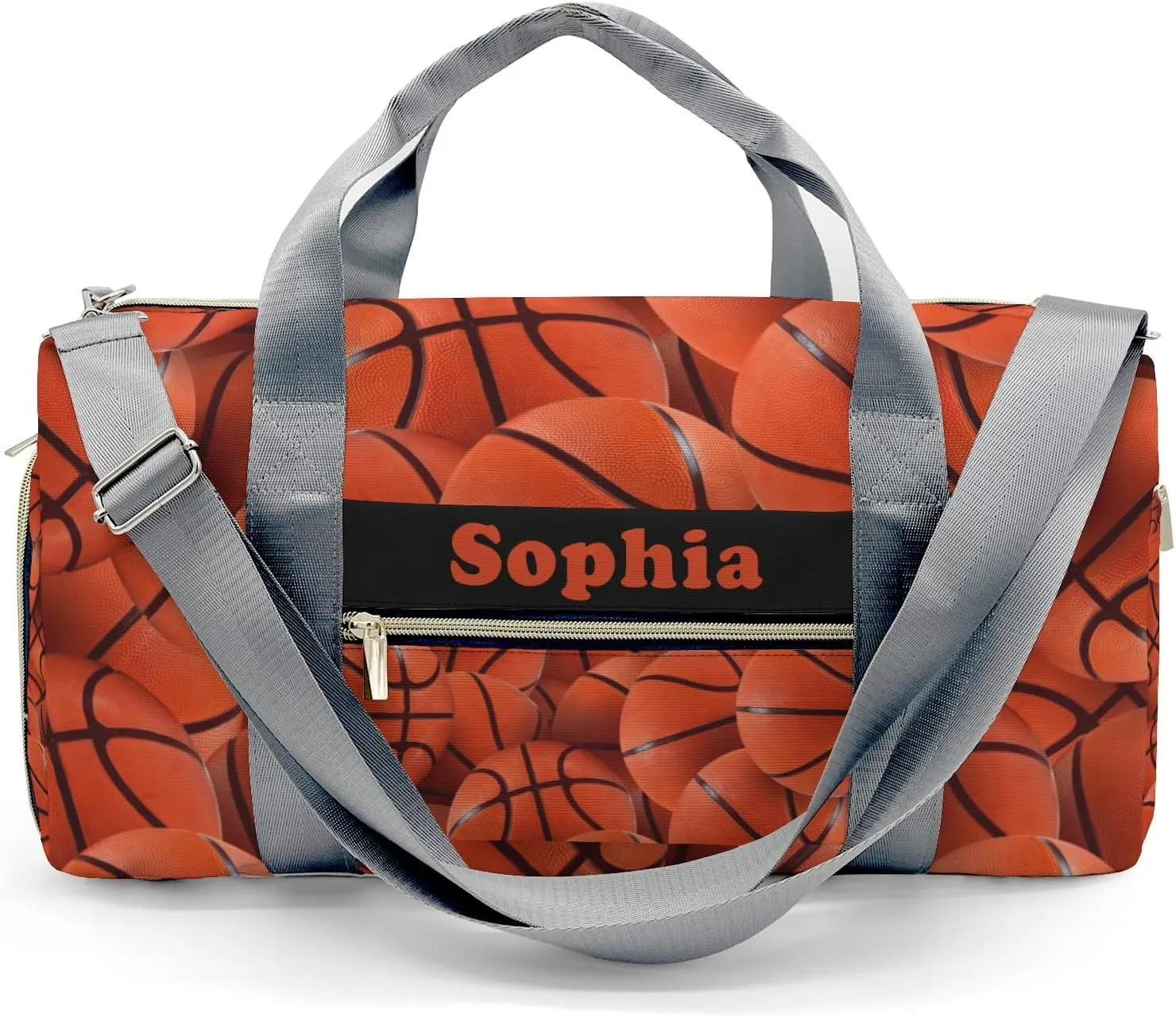Personalized Sport Basketball Duffel Bag,Customized Sport Player Travel Bag for Gifts