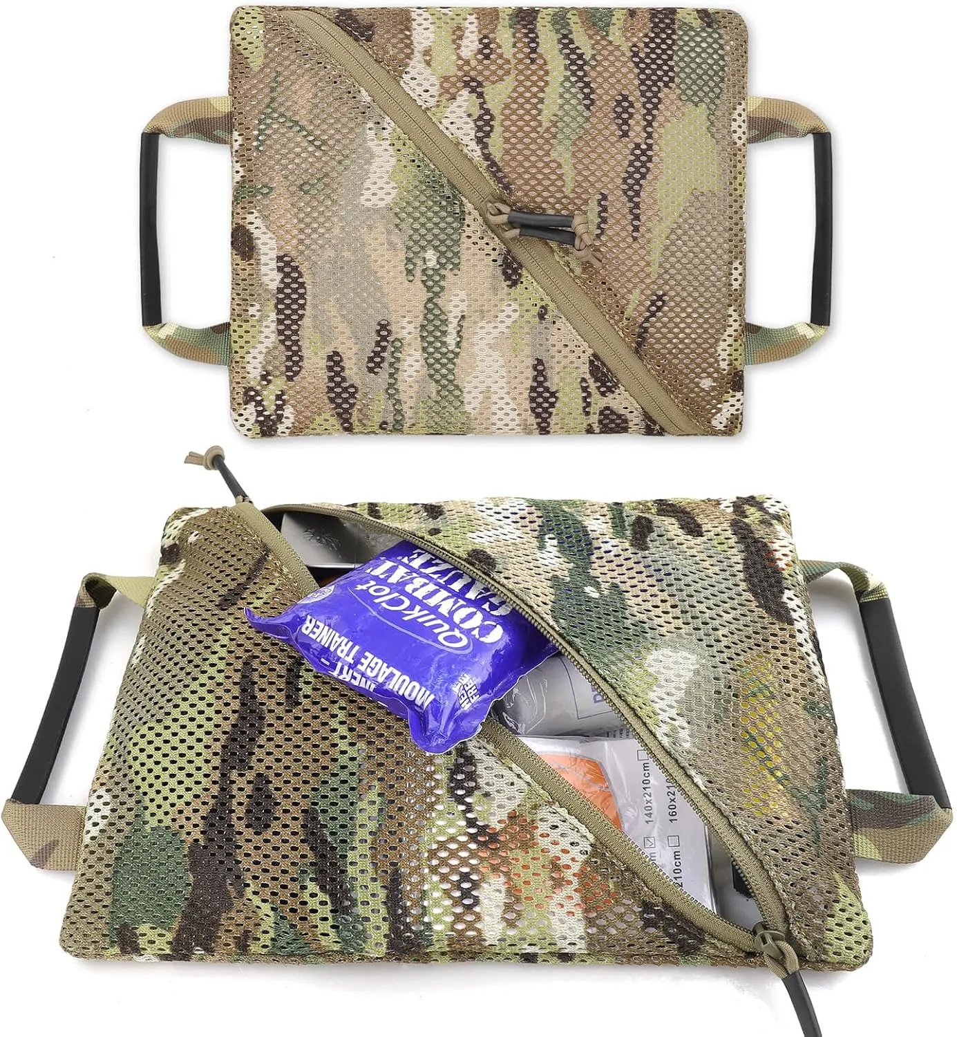 PETAC GEAR Tactical Storage Mesh Pouch Set,Insert Modular Utility Admin Pockets,Travel Organizer EDC Bag