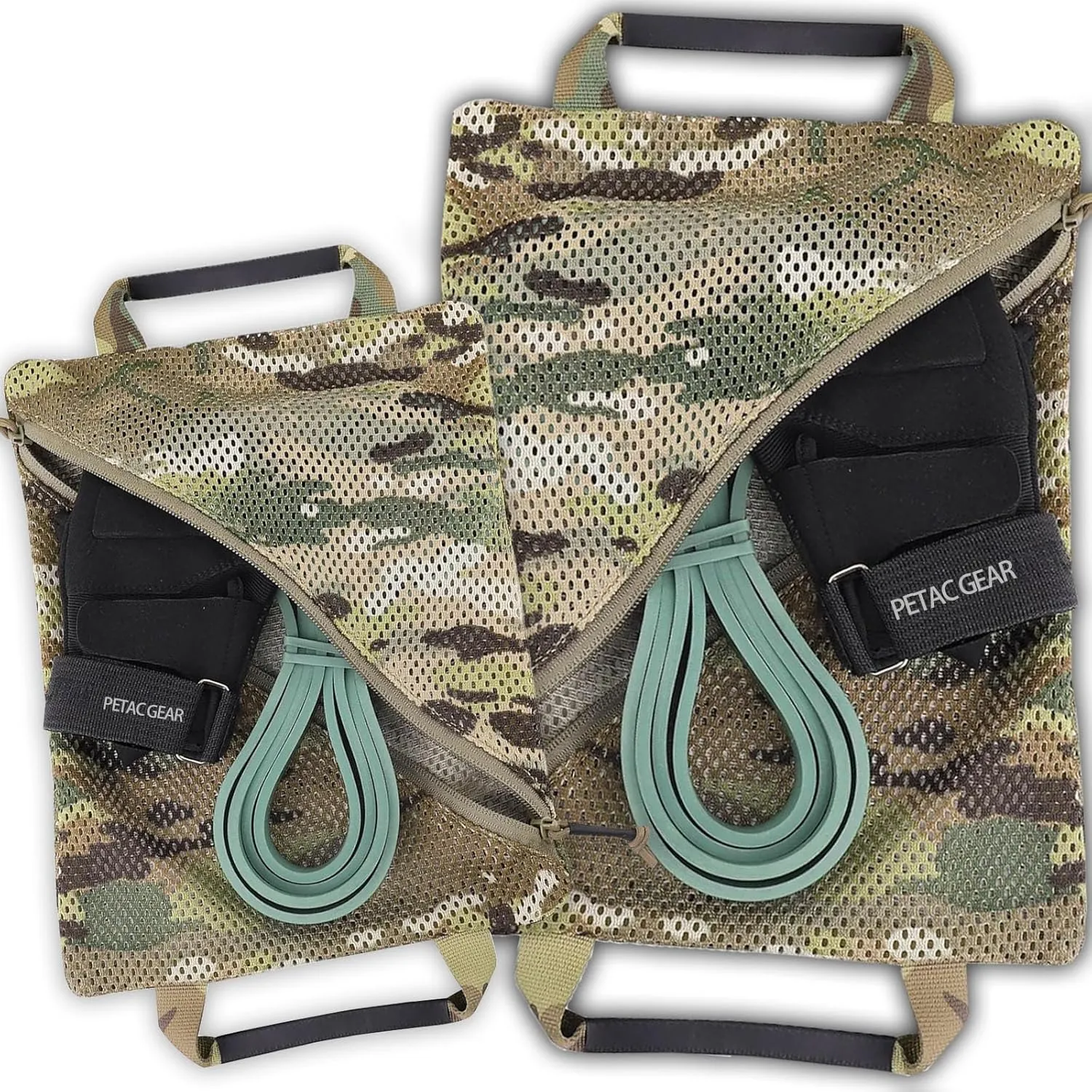 PETAC GEAR Tactical Storage Mesh Pouch Set,Insert Modular Utility Admin Pockets,Travel Organizer EDC Bag