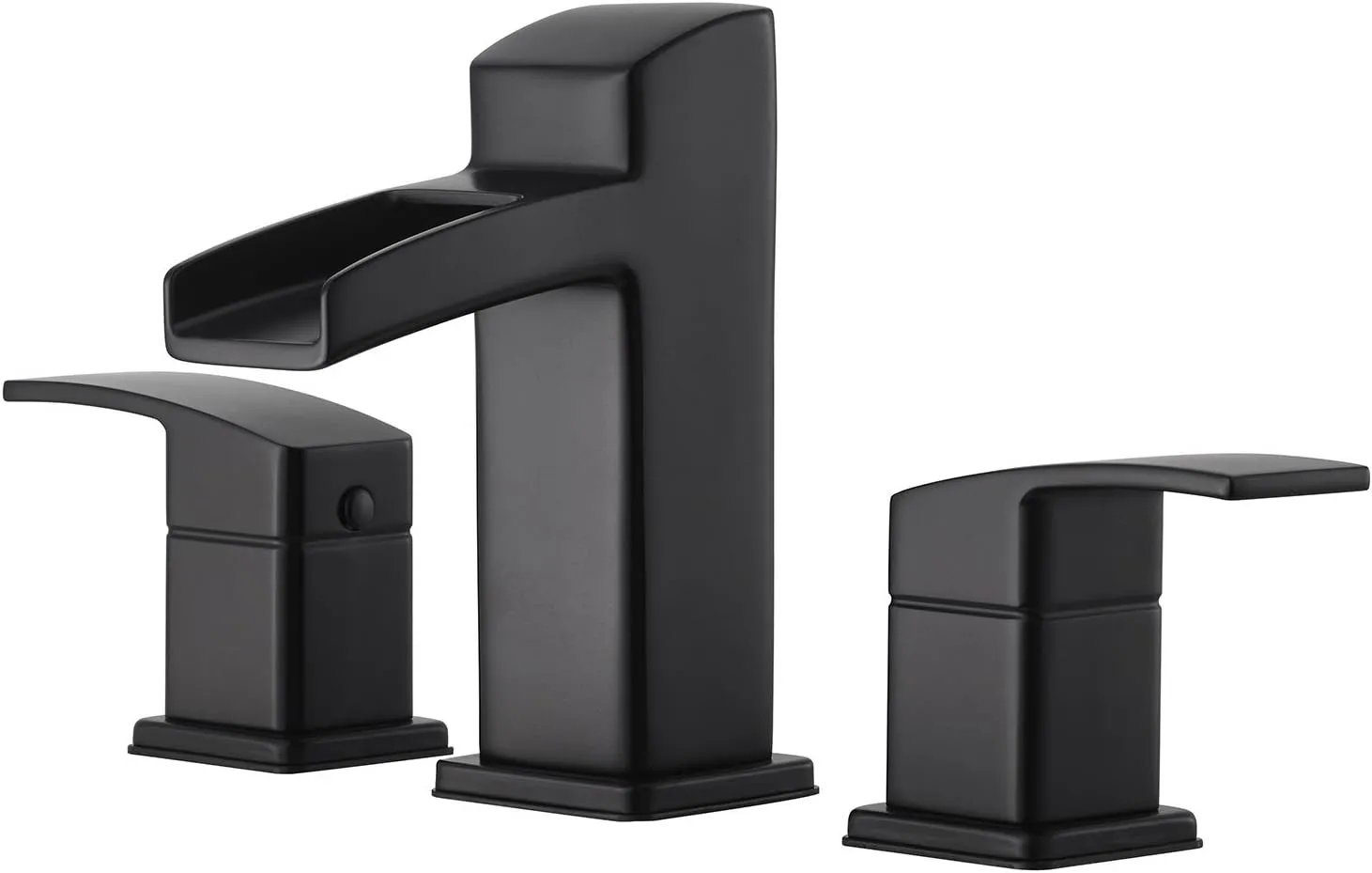 Pfister LG49DF0B Kenzo 2-Handle 8" Widespread Waterfall Bathroom Faucet in Matte Black, Water-Efficient Model