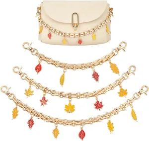 PH PandaHall Bag Chain with Pendants, Purse Extender Strap with Enamel Charms Replacement for Crossbody Shoulder Bag Handbag