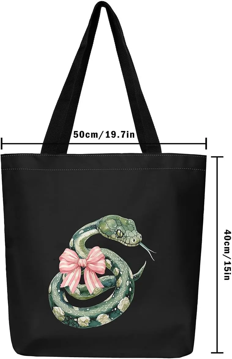 Pink Bowknot Canvas Bag for Kids Boys Girls,Mallard Duck Tote Bag