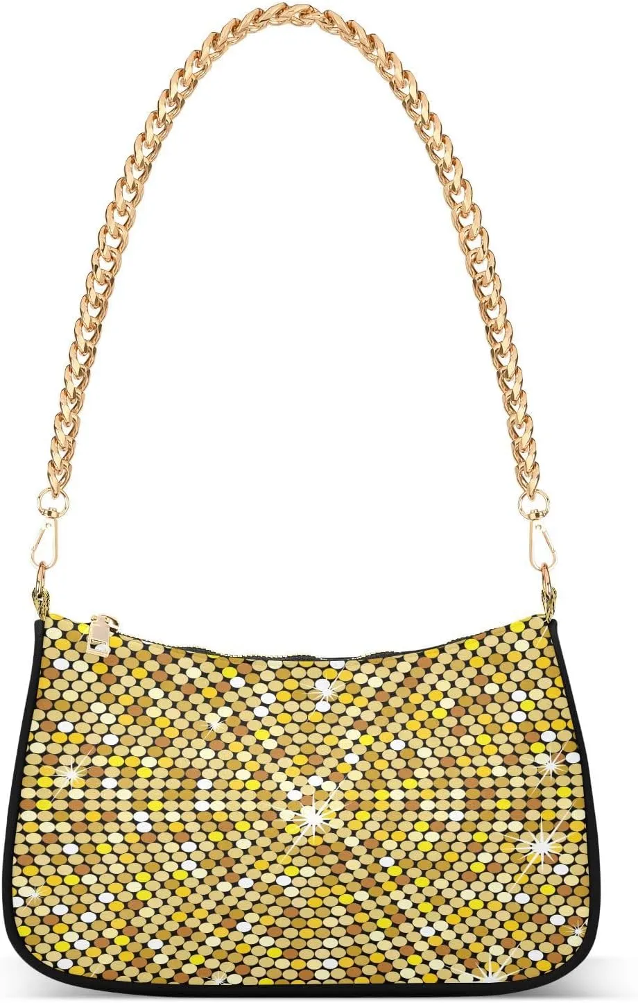 Polyester Shoulder Purses for Women,Fashion Shoulder Bag Purse Womens Crescent Crossbody Bag