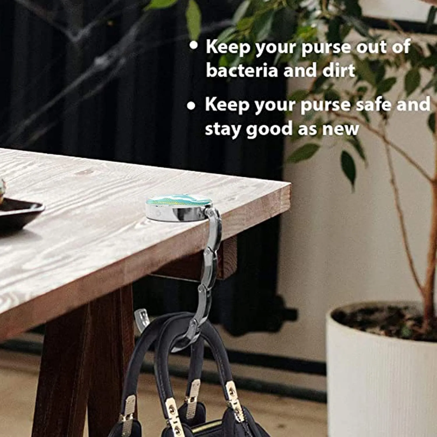 Portable Tote Hanger Table Bar Wallet Instant Swivel Top Hook For Table Tote Storage Folding Decorative Table Hook, Cat