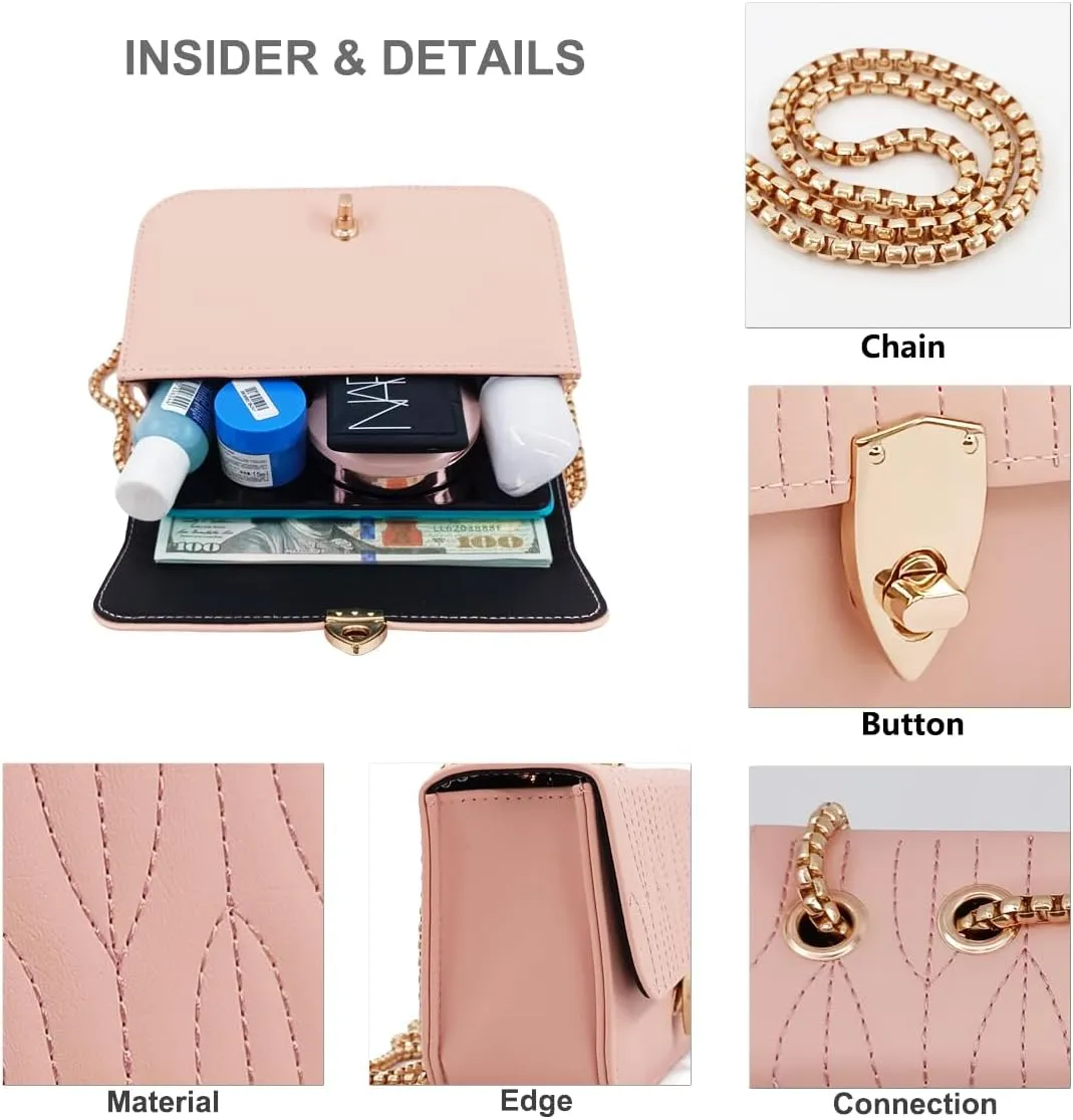 PORT&LOTUS Mini Shoulder Bag for Women PU Leather Small Bags for Women Little Tote Bag Women Purses