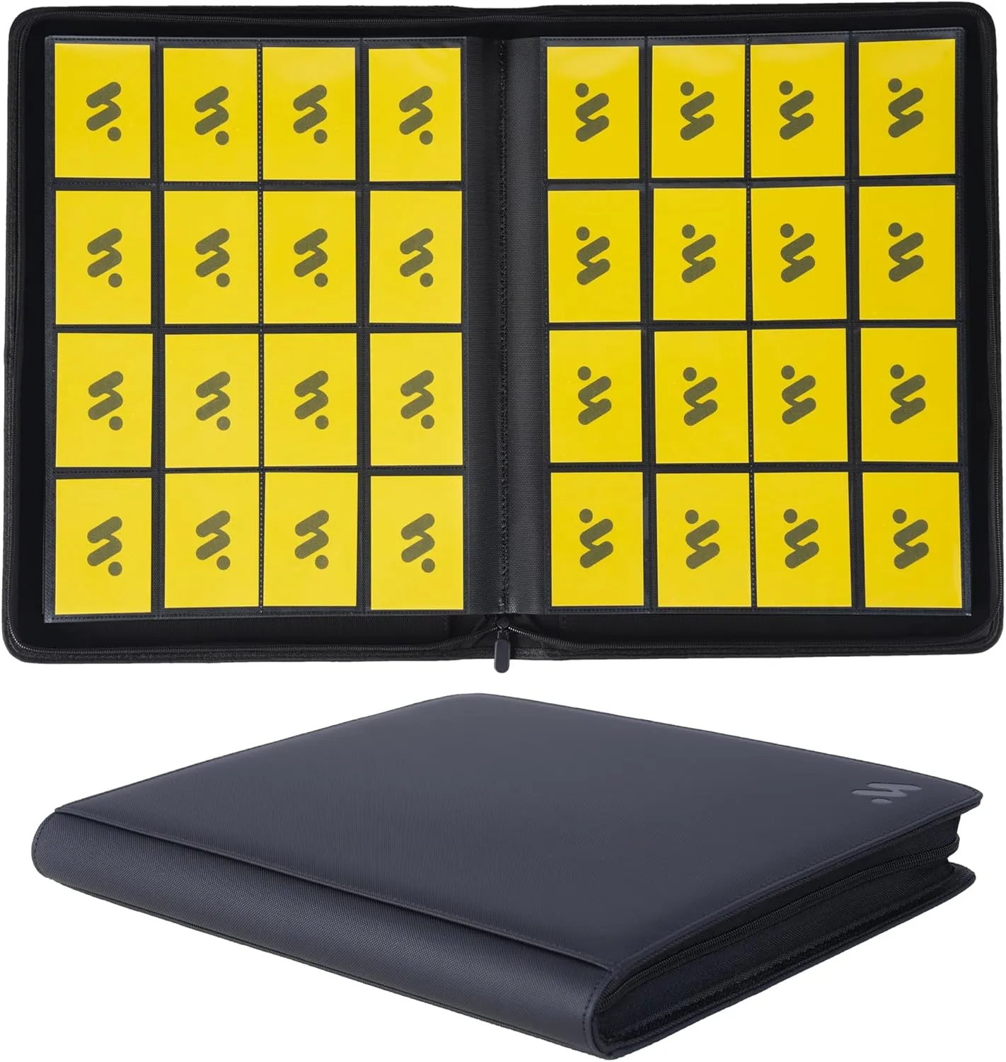 Premium 1000  Pockets Card Binder,16 Pockets Trading Card Binder Ringless Side Loading Trading Card Album Folder for TCG -Black