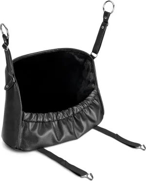 Premium Purse Holder for Car – 1 Compartment Midsize Front Seat Storage Barrier – Elegant Faux Leather & Fur Car Handbag Holder – Automotive Consoles & Organizers