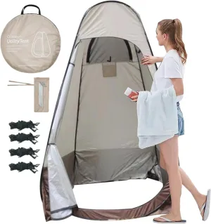 Privacy tent-portable pop-up locker room, outdoor shower shelter | Lightweight folding privacy POD, instant setup, carry bag included, ideal pa