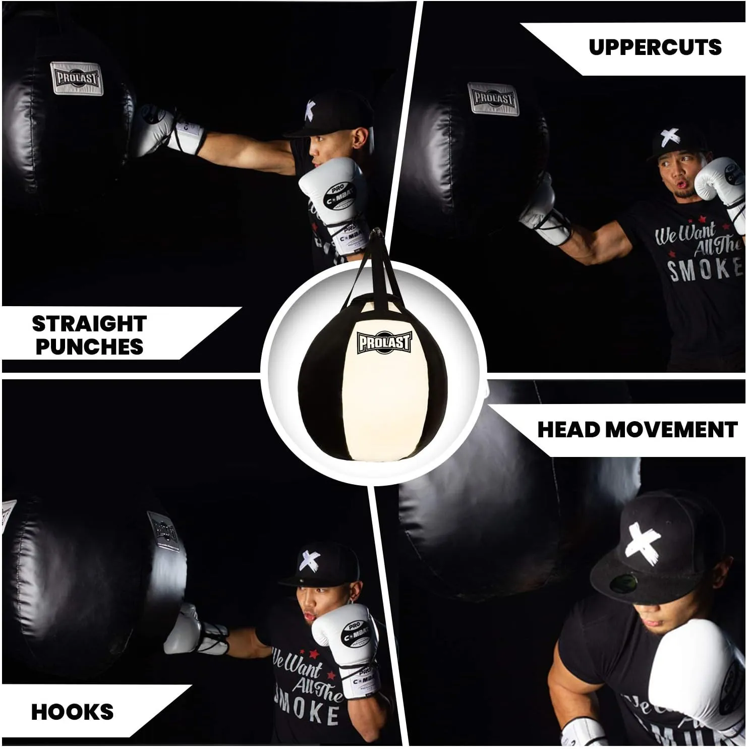PROLAST Wrecking Ball Heavy Bag Body Snatcher Professional Boxing Training Muay Thai MMA Specialty Punching Bag (Filled)