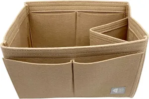 Purse Bag Organizer Felt Insert Tote Shaper Fit Speedy Neverfull MM (BEIGE)