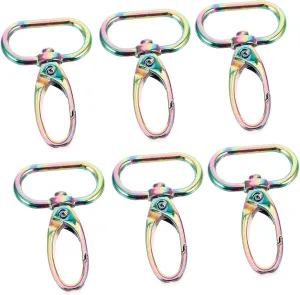 Purse Carabiner Buckles Set 6pcs for Backpack Bag Crossbody Strong Alloy Fashionable Buckles