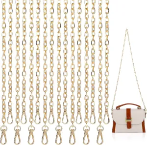 Purse Chain Replacement, 8 Pack Wallet Chain Shoulder Bag Chain, 47 Inch, Metal