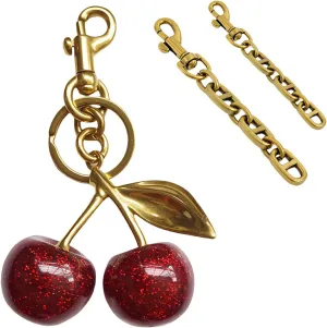 Purse Extender Chain Vintage Bag Extender Chains Cherry Bag Charms Handbag Strap Replacement Chain for Women Handbag (3PCS)