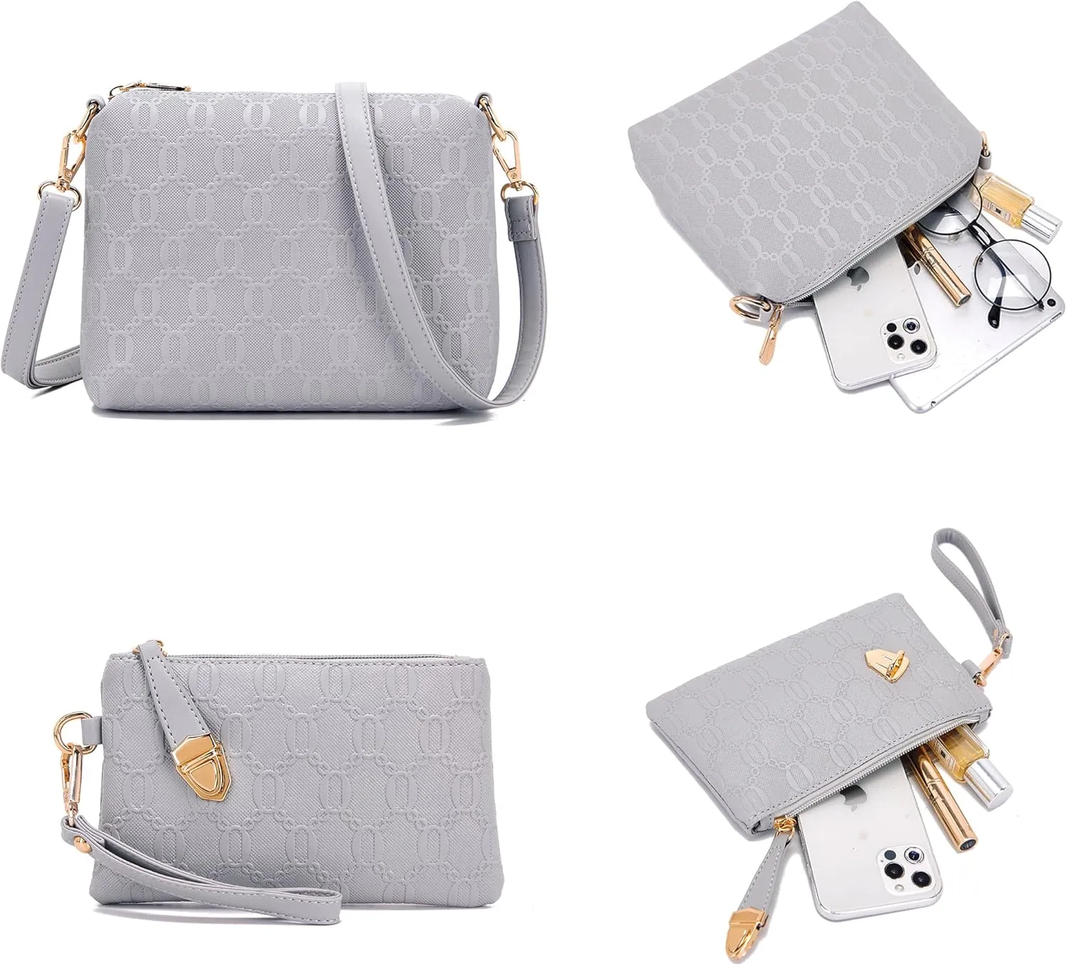 Purse for Women Fashion Medium Shoulder Bag Crossbody Bag Top Handle Tote Handbag Set 4PCS