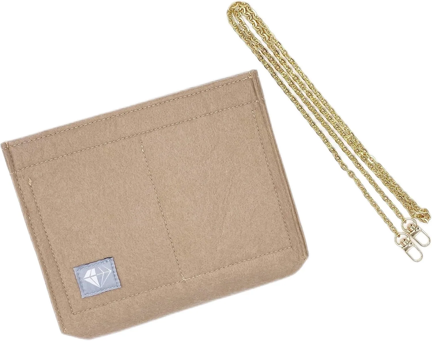 Purse Organizer Insert Conversion Kit with Gold Chain Felt Handbag LV Toiletry 26, GG Ophidia Pouch