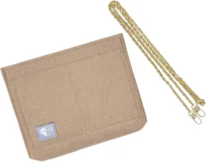 Purse Organizer Insert Conversion Kit with Gold Chain Felt Handbag LV Toiletry 26, GG Ophidia Pouch