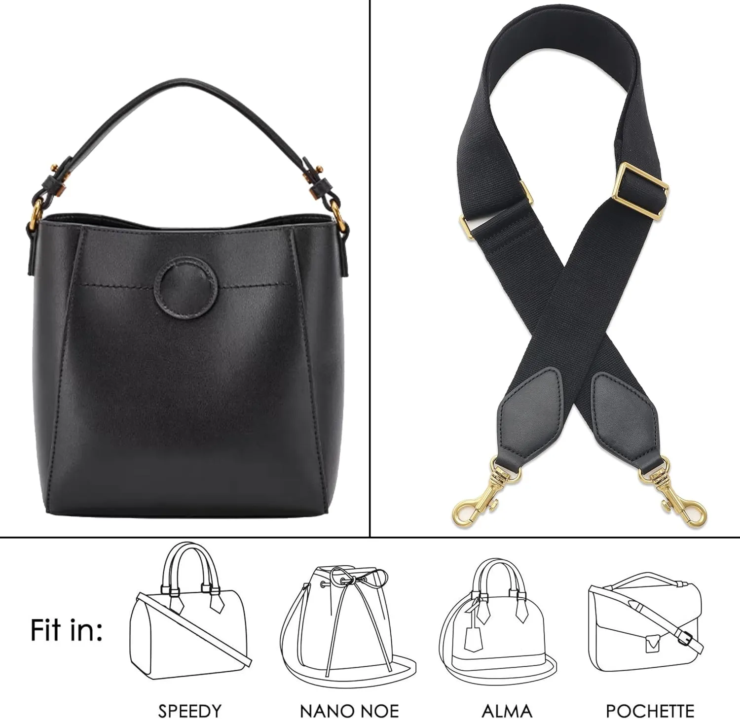 Purse Strap Replacement Crossbody Wide Shoulder Strap Adjustable Canvas Straps Handbag Strap Replacement Belts