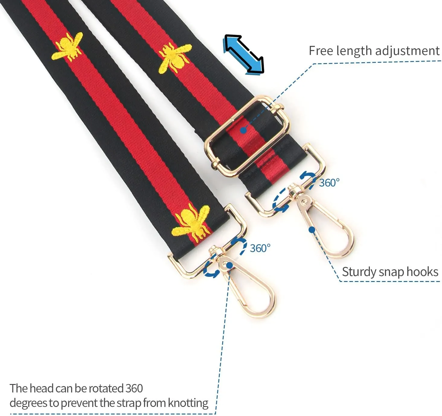 Purse Strap,Replacement Crossbody Shoulder Strap for Handbag…