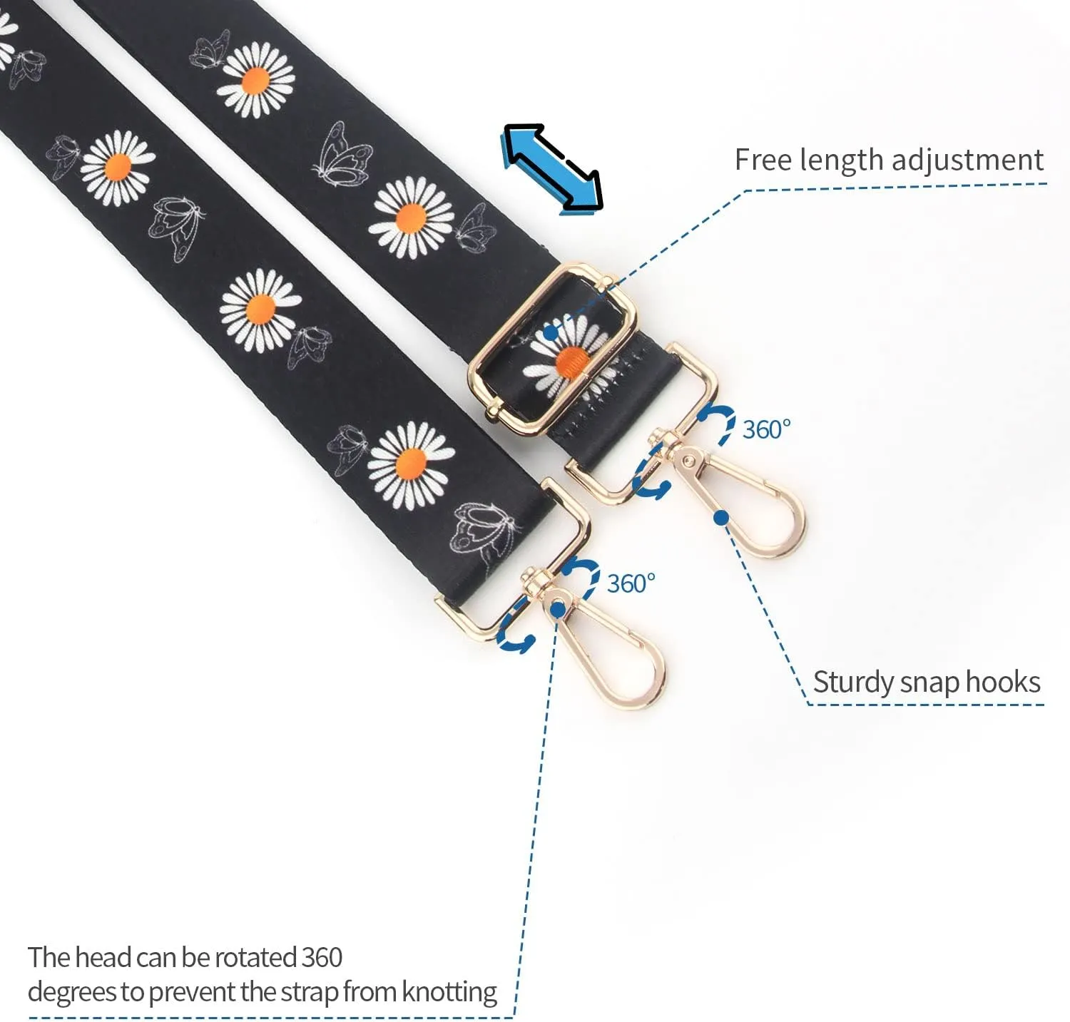 Purse Strap,Replacement Crossbody Shoulder Strap for Handbag…