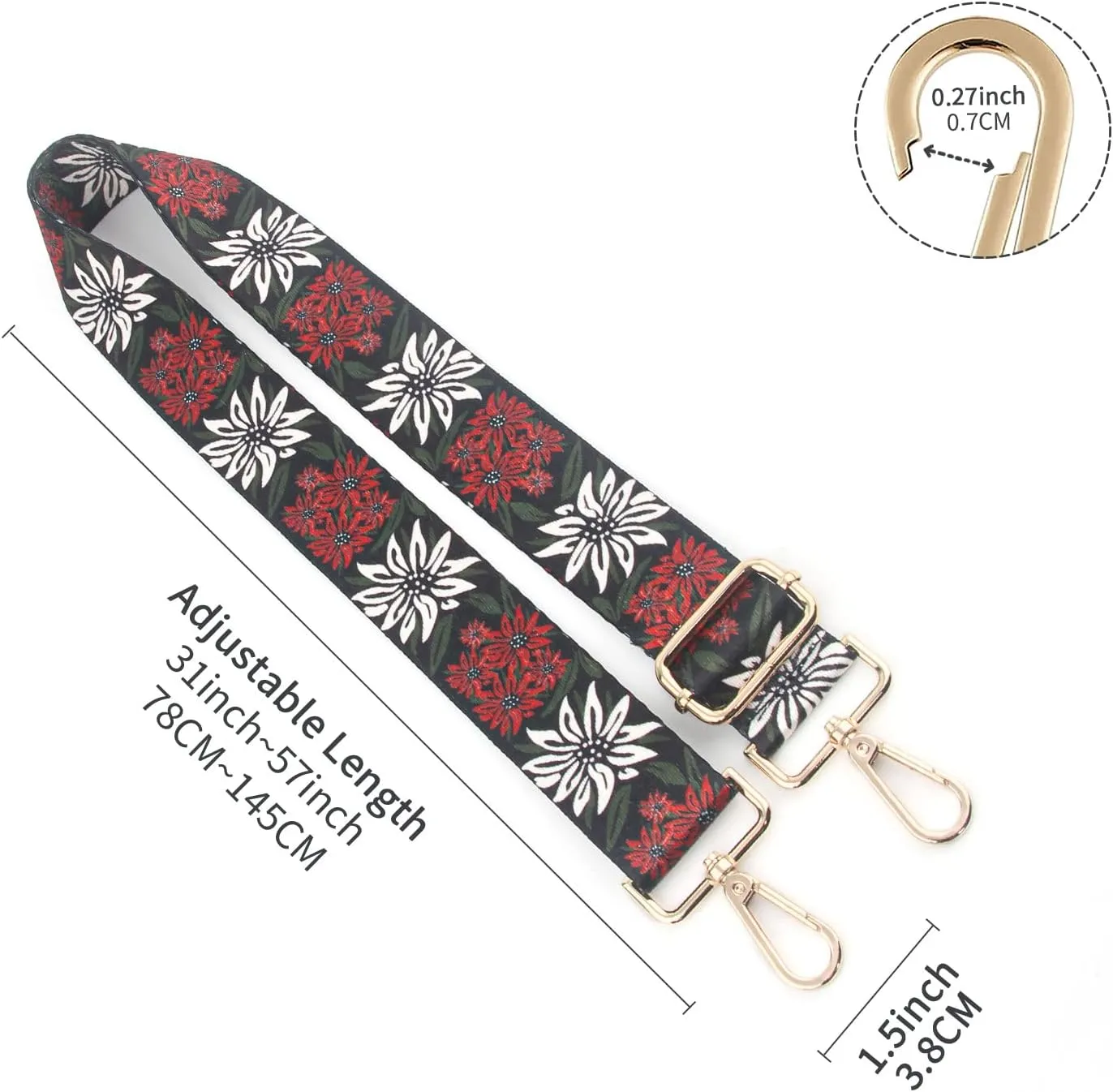 Purse Strap,Replacement Crossbody Shoulder Strap for Handbag…