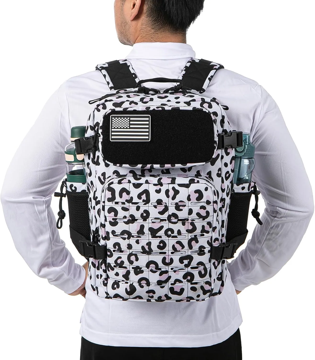 QT&QY 25L/35L/45L Military Tactical Backpack For Men Molle Daypack 3 Day Bug Out Bag Hiking Rucksack With Bottle Holder