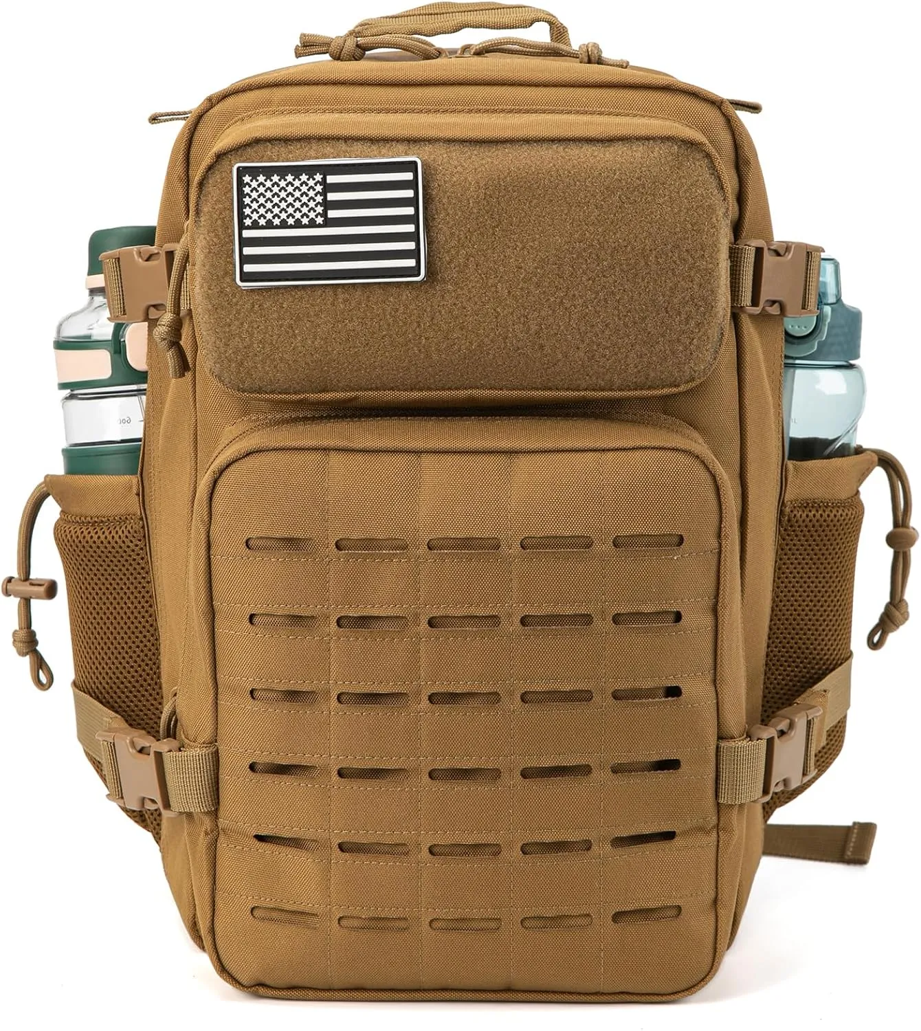 QT&QY 25L/35L/45L Military Tactical Backpack For Men Molle Daypack 3 Day Bug Out Bag Hiking Rucksack With Bottle Holder