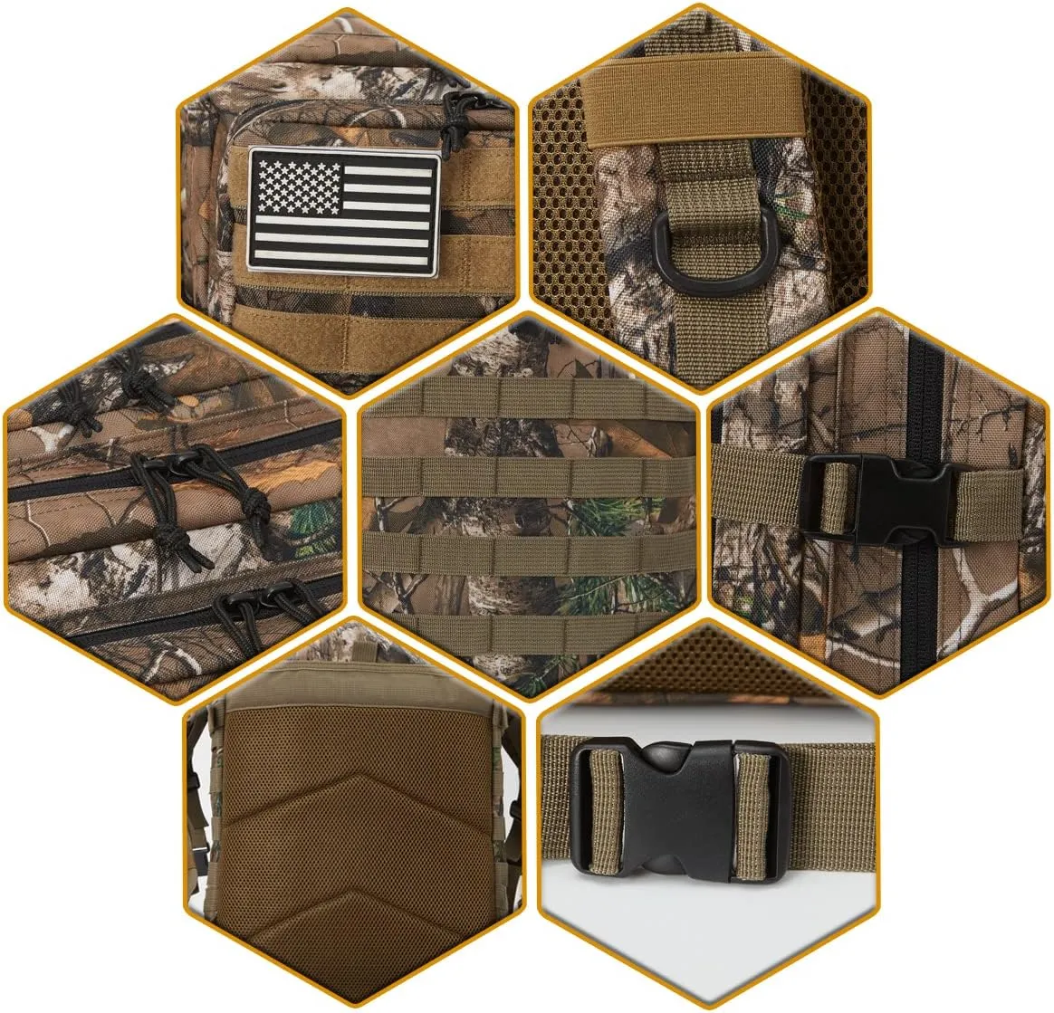 QT&QY 45L Military Tactical Backpacks Molle Army Assault Pack 3 Day Bug Out Bag Hiking Treeking Rucksack…