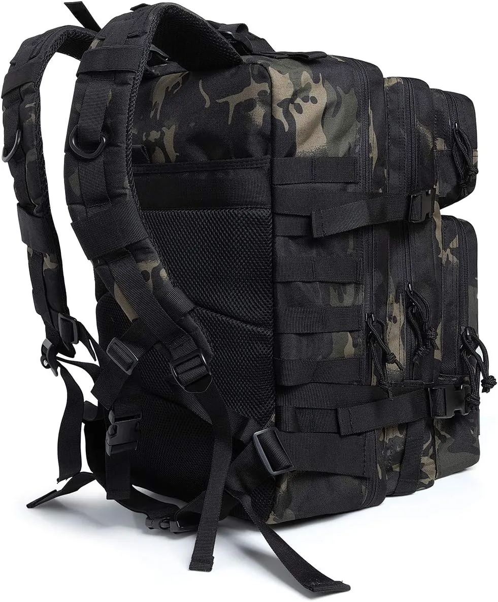 QT&QY 45L Military Tactical Backpacks Molle Army Assault Pack 3 Day Bug Out Bag Hiking Treeking Rucksack…