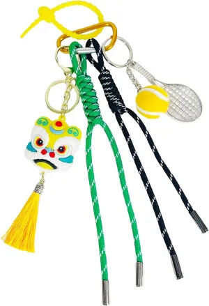 QTMY Lion Rope Braided Keychain Bag Charms for Handbag Purse Backpack Accessories for Bogg Bag,662