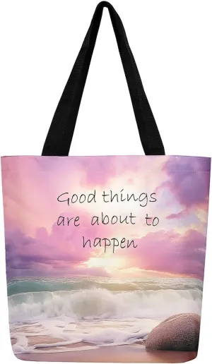 Rainbow Castle Canvas Tote Bag Castle Dreamy Themed Canvas Bags
